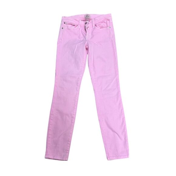 EUC J.Crew Women's Toothpick Skinny Jeans Size 25 Pink Stretch Denim - Picture 1 of 8